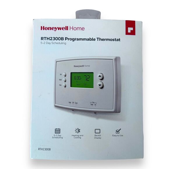 Honeywell 5-2 Day Programmable Thermostat RTH2300B Backlit Open Box - Picture 3 of 14
